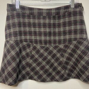 Plaid Mini‎ Skirt - Black and Pink